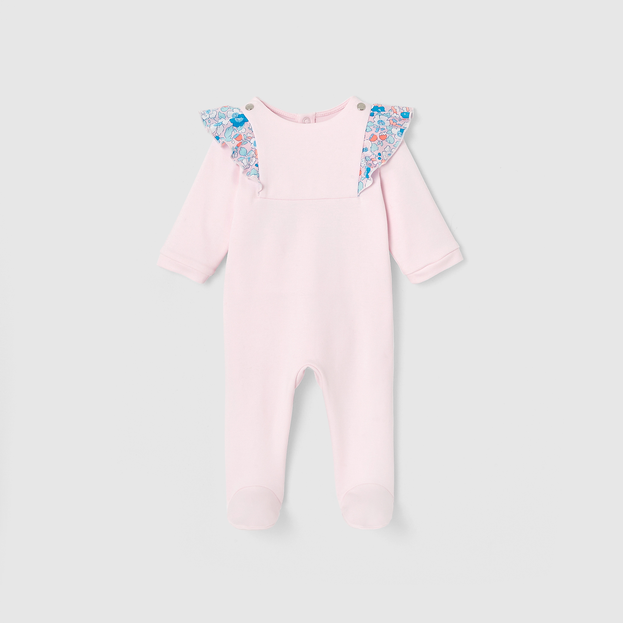 Baby girl pajamas with interlock knit