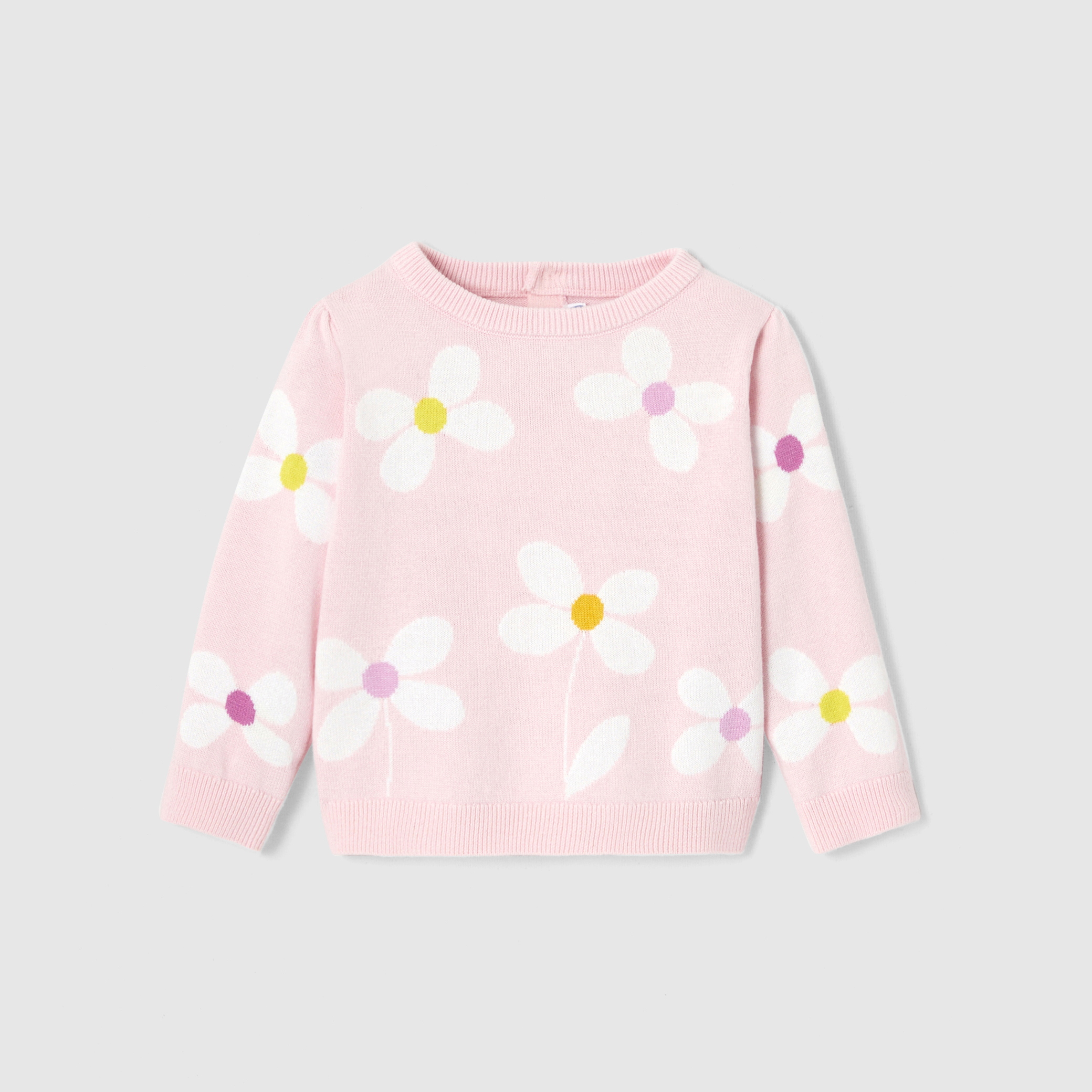 Baby girl intarsia flower sweater