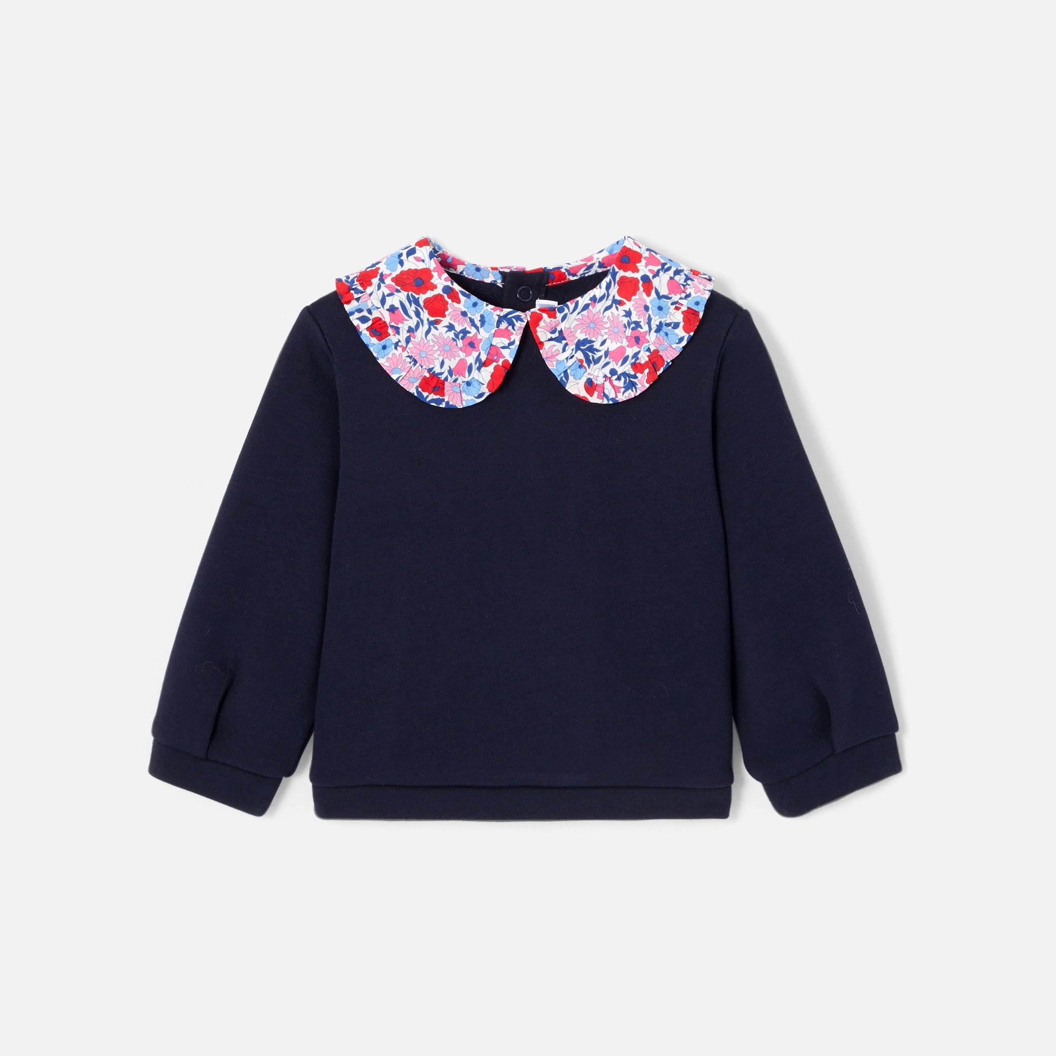 Baby girl sweater with Liberty collar