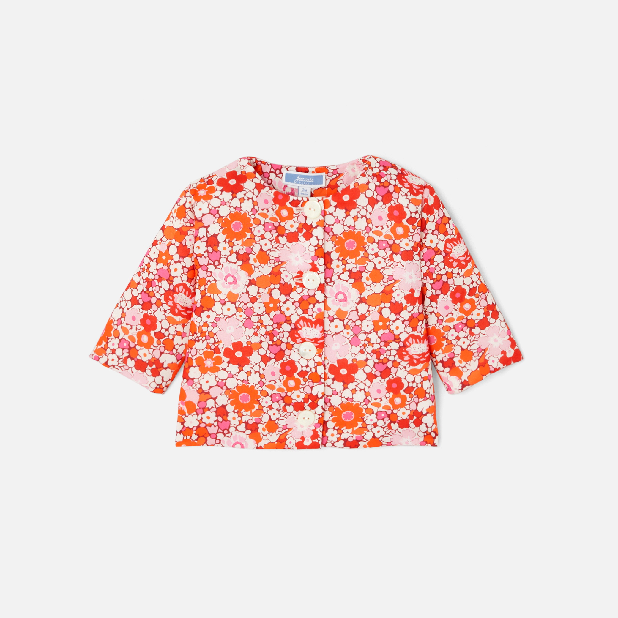 Baby girl cardigan in Liberty fabric