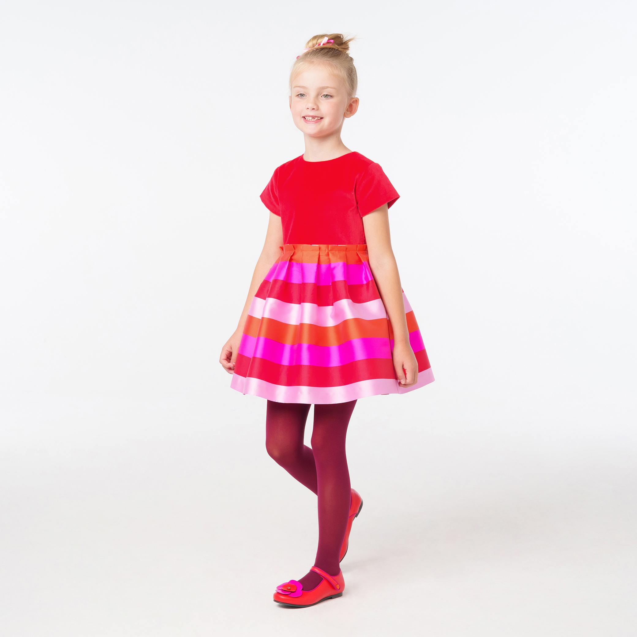 Girl two-material dress