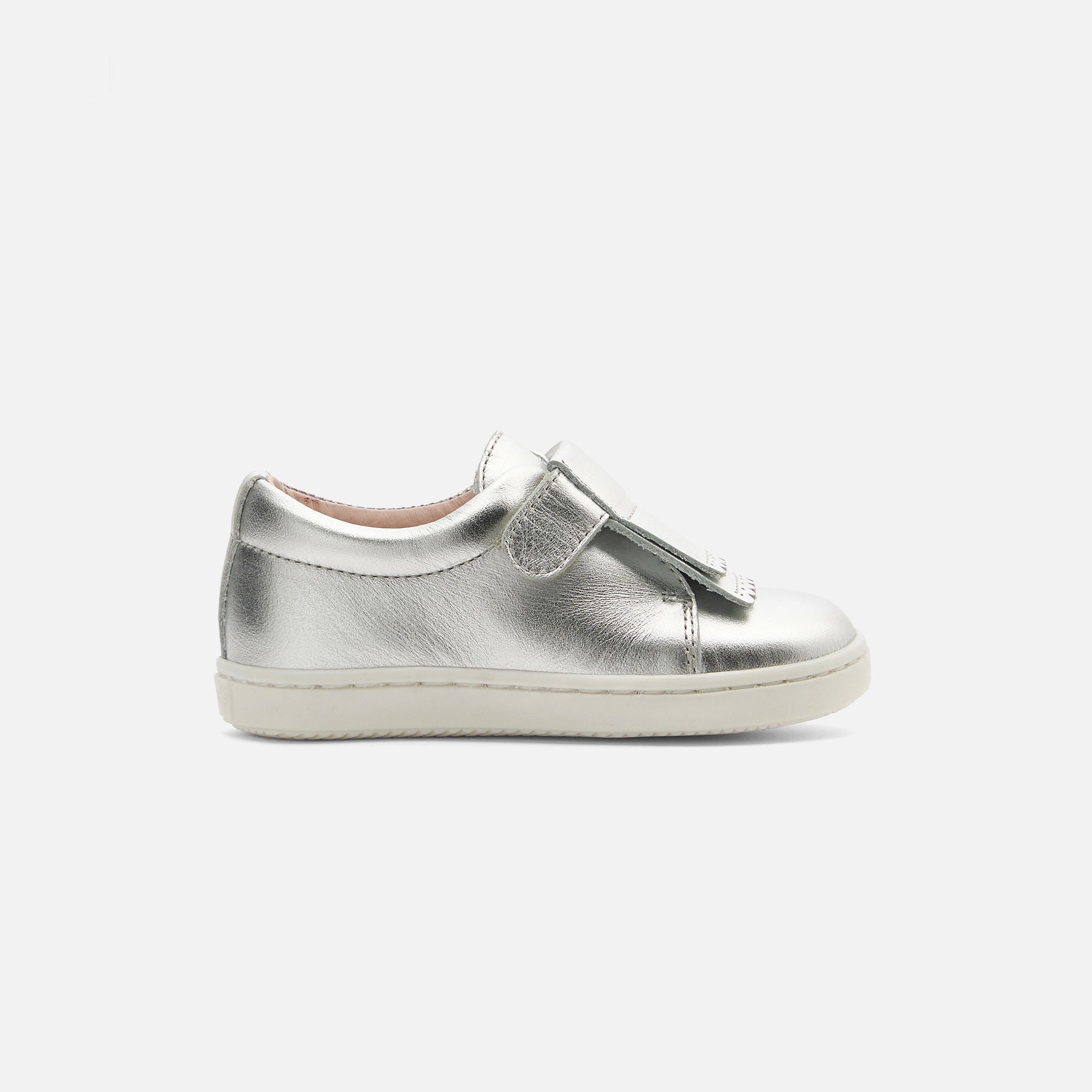 Baby girl  iridescent leather sneakers