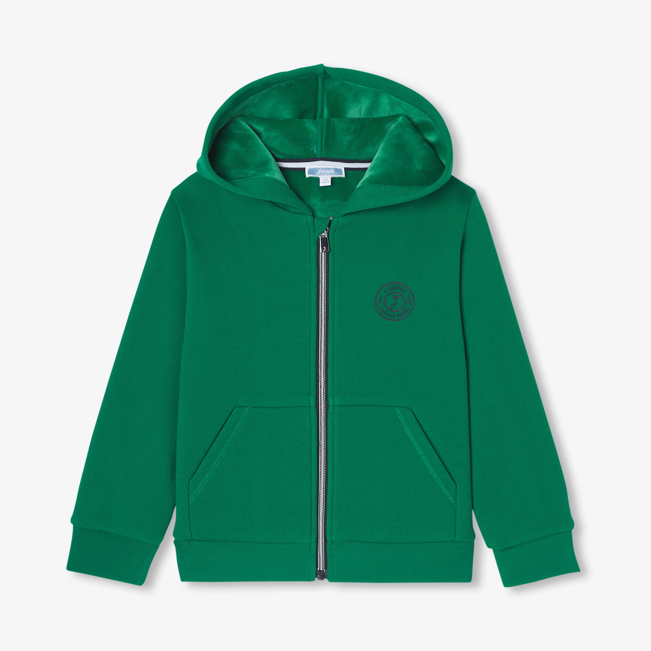 Cardigan verde din fleece