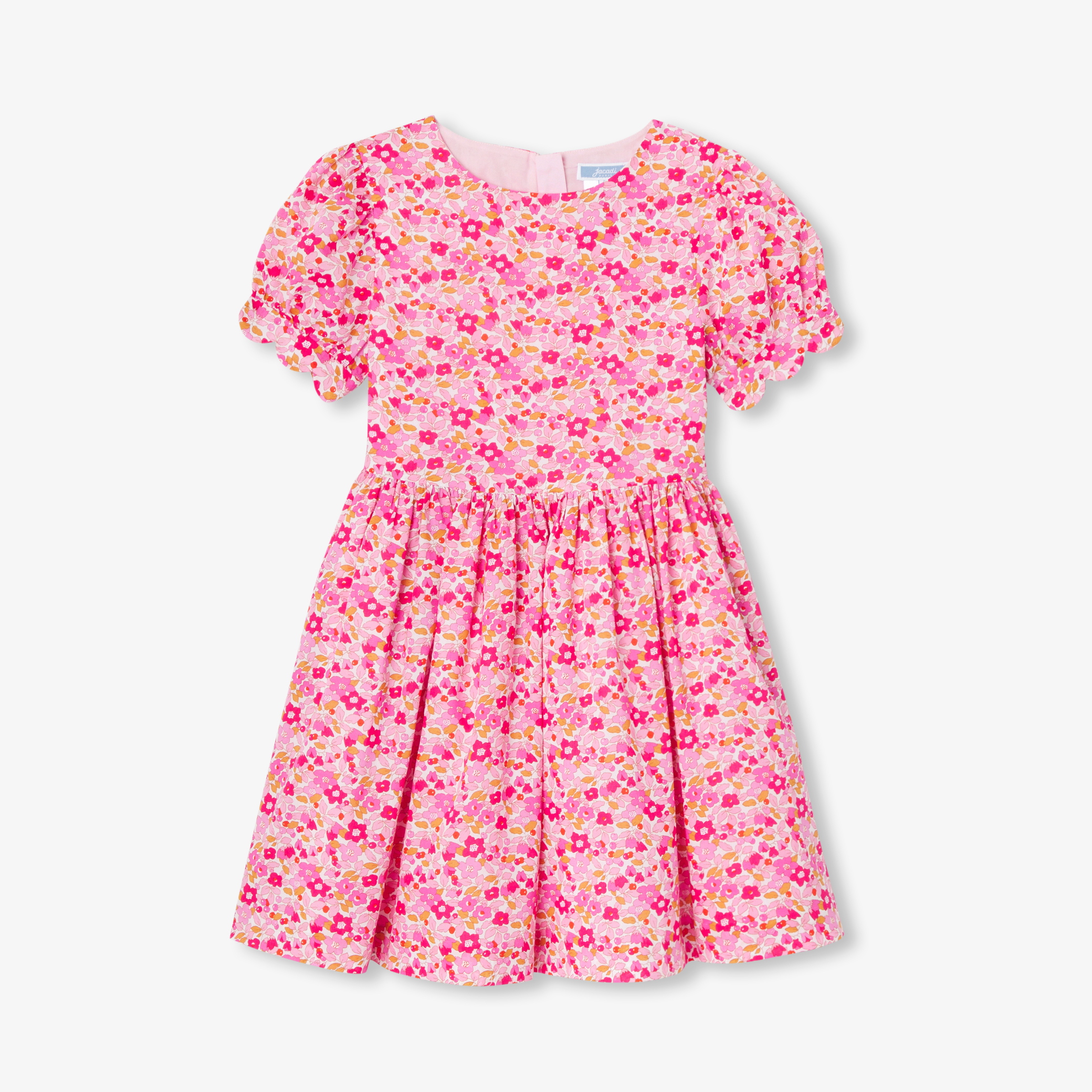 Rochie pentru fete din poplin cu flori Liberty roz