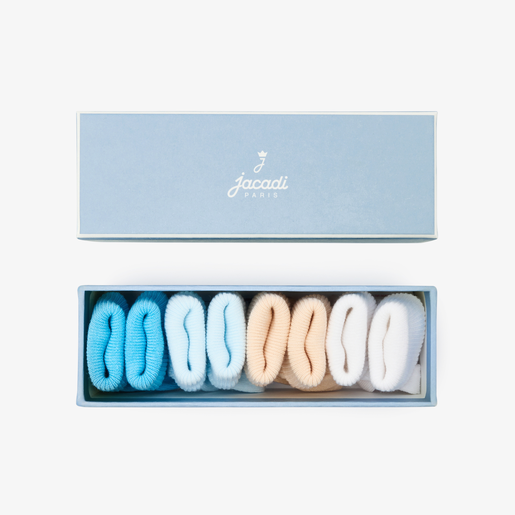 Set 4 perechi sosete bebelusi in culori pastel
